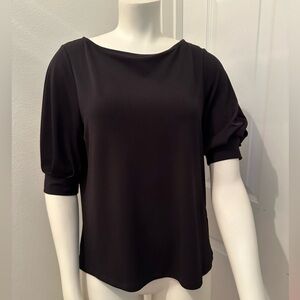 H&M black short sleeve blouse